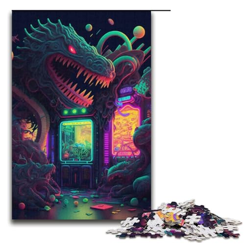 Puzzle für Erwachsene, 1000 Teile, Arcade-Horror-Puzzle, Denkspiel, anspruchsvoll, Aber unterhaltsam und humorvoll, 38 x 26 cm Puzzle für Erwachsene, 1000 Teile, Arcade-Horror-Puzzle, Denkspiel, anspruchsvoll, Aber unterhaltsam und humorvoll, 38 x 26 cm von WGLINGX