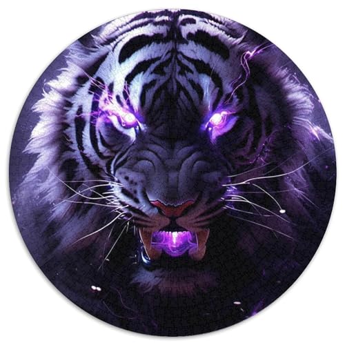 Puzzle für Erwachsene, 1000 Teile, Art Tigers, Kartonpuzzle mit interaktivem Familienspiel, Kinder ab 14 Jahren (67,5 x 67,5 cm) von WGLINGX