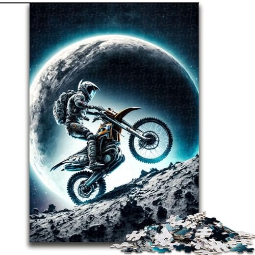 Puzzle für Erwachsene, 1000 Teile, Astronaut auf Motorrad, Holzpuzzle, perfekt für Familienspaß an Geburtstagen, Weihnachten, Größe 26x38cm Puzzle für Erwachsene, 1000 Teile, Astronaut auf Motorrad, Holzpuzzle, perfekt für Familienspaß an Geburtstagen, Weihnachten, Größe 26x38cm von WGLINGX