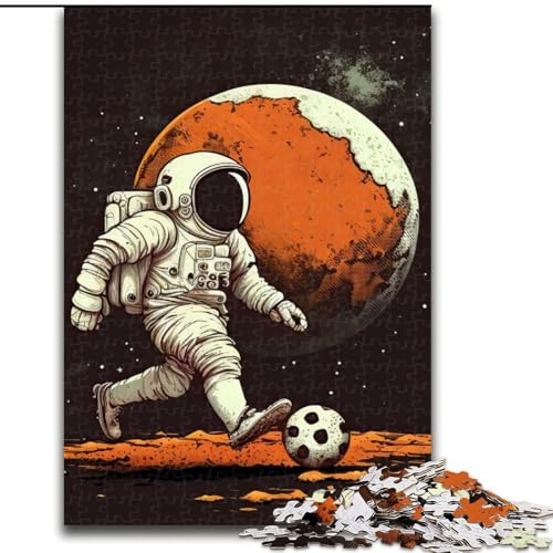 Puzzle für Erwachsene, 1000 Teile, Astronaut spielt Fußball, Holzpuzzle, perfekt für Familienspaß an Geburtstagen, Weihnachten, Größe 50x75cm Puzzle für Erwachsene, 1000 Teile, Astronaut spielt Fußball, Holzpuzzle, perfekt für Familienspaß an Geburtstagen, Weihnachten, Größe 50x75cm von WGLINGX