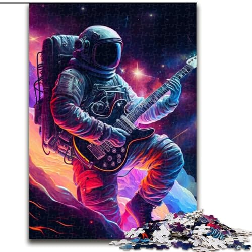 Puzzle für Erwachsene, 1000 Teile, Astronaut spielt Gitarre, 1000 Teile, Puzzle-Geschenke, Heimdeko-Geschenk, Denkspiel (Größe 26x38cm) von WGLINGX