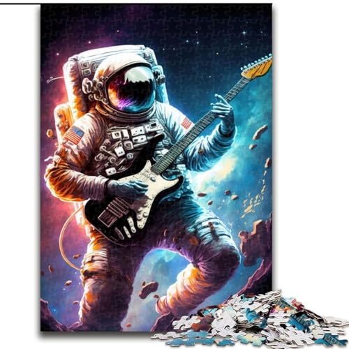 Puzzle für Erwachsene, 1000 Teile, Astronaut spielt Gitarre, Holzpuzzle, perfekt für Familienspaß an Geburtstagen, Weihnachten, Größe 50x75cm Puzzle für Erwachsene, 1000 Teile, Astronaut spielt Gitarre, Holzpuzzle, perfekt für Familienspaß an Geburtstagen, Weihnachten, Größe 50x75cm von WGLINGX