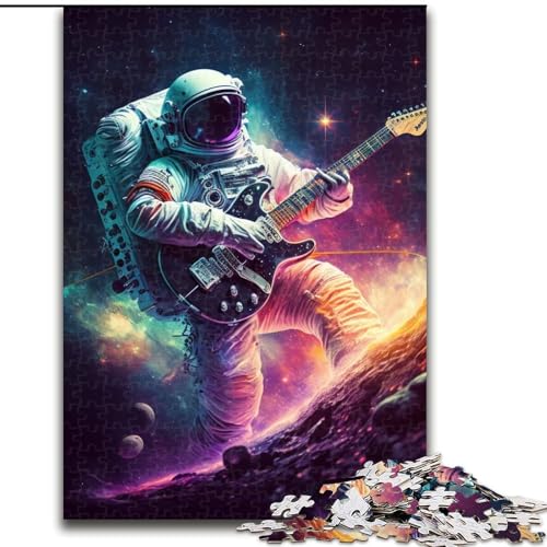 Puzzle für Erwachsene, 1000 Teile, Astronaut spielt Gitarre, Puzzle 1000 Teile für Erwachsene, Familienaktivitätsspiel für Teenager, anspruchsvolles Denkspiel (Größe 26x38cm) von WGLINGX