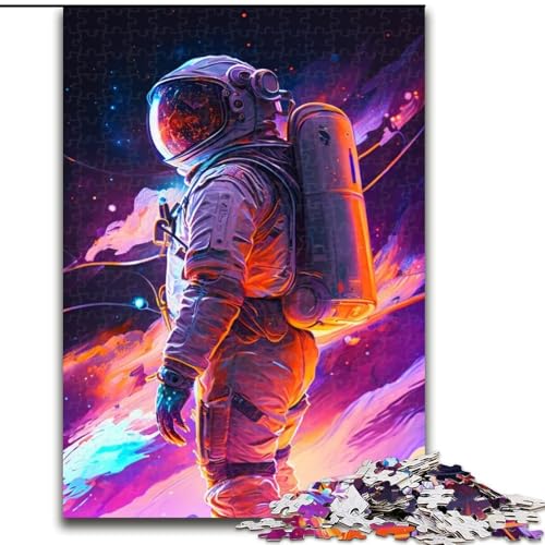 Puzzle für Erwachsene, 1000 Teile, Astronauten-Holzpuzzle, anspruchsvolle DIY-Kunst für Enthusiasten, Entspannung (Größe 38x26cm) von WGLINGX