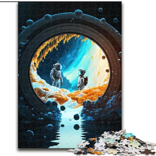Puzzle für Erwachsene, 1000 Teile, Astronauten-Holzpuzzle, anspruchsvolles Denkspiel, Spieleabend für die ganze Familie (Größe 50x75cm) von WGLINGX
