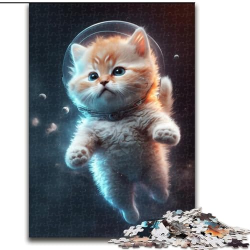 Puzzle für Erwachsene, 1000 Teile, Astronauten-Katzenbaby, Holzpuzzle, perfekt für Familienspaß an Geburtstagen, Weihnachten, Größe 50x75cm Puzzle für Erwachsene, 1000 Teile, Astronauten-Katzenbaby, Holzpuzzle, perfekt für Familienspaß an Geburtstagen, Weihnachten, Größe 50x75cm von WGLINGX