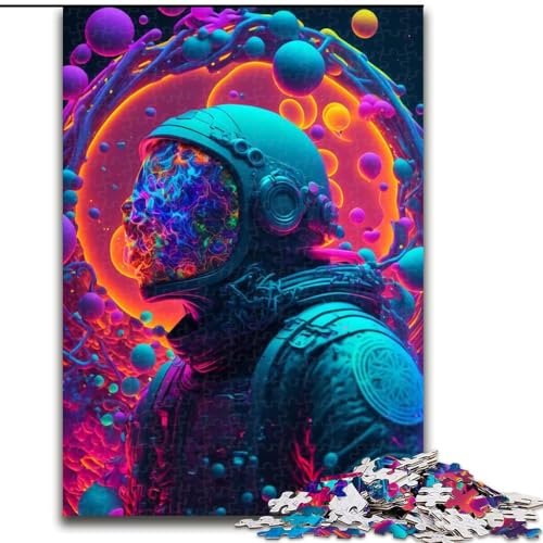 Puzzle für Erwachsene, 1000 Teile, Astronauten-Kreation, Puzzle für Erwachsene, anspruchsvolles Denkspiel für Teenager, perfekt als Heimdekoration oder Geschenk, Größe 26x38cm von WGLINGX