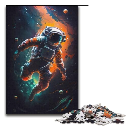 Puzzle für Erwachsene, 1000 Teile, Astronauten-Puzzle, Denksportaufgabe, ganze Familie, 38 x 26 cm Puzzle für Erwachsene, 1000 Teile, Astronauten-Puzzle, Denksportaufgabe, ganze Familie, 38 x 26 cm von WGLINGX