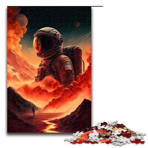 Puzzle für Erwachsene, 1000 Teile, Astronauten-Puzzle, Familiendekoration, 50 x 75 cm von WGLINGX