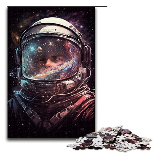 Puzzle für Erwachsene, 1000 Teile, Astronauten-Puzzle, Familiendekoration, 50 x 75 cm von WGLINGX