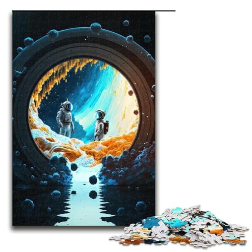 Puzzle für Erwachsene, 1000 Teile, Astronauten-Puzzle für Erwachsene, anspruchsvolles Spiel, 75 x 50 cm von WGLINGX