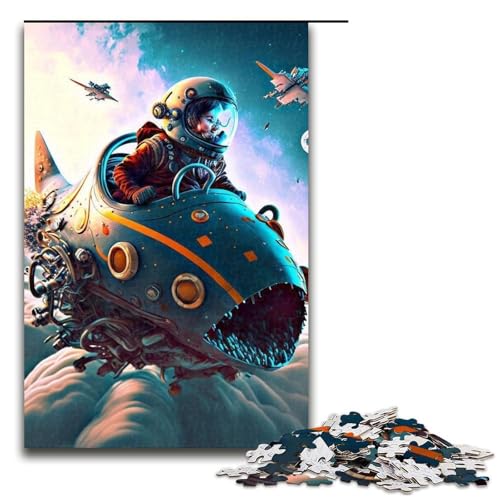 Puzzle für Erwachsene, 1000 Teile, Astronauten-Puzzle für Erwachsene, anspruchsvolles Spiel, 75 x 50 cm Puzzle für Erwachsene, 1000 Teile, Astronauten-Puzzle für Erwachsene, anspruchsvolles Spiel, 75 x 50 cm von WGLINGX