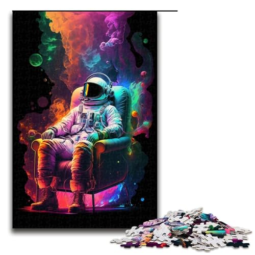 Puzzle für Erwachsene, 1000 Teile, Astronauten-Puzzle für die Heimdekoration, 50 x 75 cm von WGLINGX