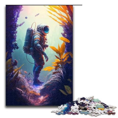 Puzzle für Erwachsene, 1000 Teile, Astronauten-Puzzle für die Heimdekoration, 50 x 75 cm von WGLINGX