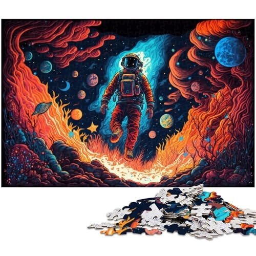 Puzzle für Erwachsene, 1000 Teile, Astronauten-Puzzles für Holzpuzzle, Heimdekoration (Größe 50 x 75 cm) von WGLINGX