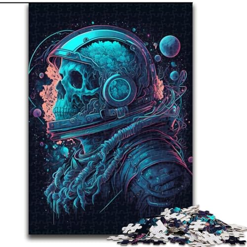 Puzzle für Erwachsene, 1000 Teile, Astronauten-Totenkopfgesicht, Holzpuzzle, perfekt für Familienspaß an Geburtstagen, Weihnachten, Größe 26x38cm Puzzle für Erwachsene, 1000 Teile, Astronauten-Totenkopfgesicht, Holzpuzzle, perfekt für Familienspaß an Geburtstagen, Weihnachten, Größe 26x38cm von WGLINGX