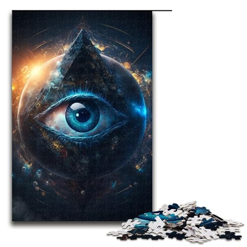 Puzzle für Erwachsene, 1000 Teile, Astronautenauge, Puzzle für Erwachsene, anspruchsvolles Spiel, 75 x 50 cm von WGLINGX