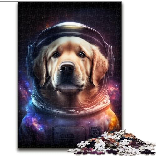 Puzzle für Erwachsene, 1000 Teile, Astronautenhund, Puzzle 1000 Teile für Erwachsene, Lernspiele, Heimdekoration (Größe 26x38cm) von WGLINGX