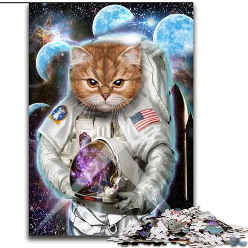 Puzzle für Erwachsene, 1000 Teile, Astronautenkatze, erkundet den Mond, Puzzle für Erwachsene, 1000 Teile, Geschenkidee für die Feiertage, humorvolles Artwork, detailliertes Artwork, Größe 26x38cm Puzzle für Erwachsene, 1000 Teile, Astronautenkatze, erkundet den Mond, Puzzle für Erwachsene, 1000 Teile, Geschenkidee für die Feiertage, humorvolles Artwork, detailliertes Artwork, Größe 26x38cm von WGLINGX