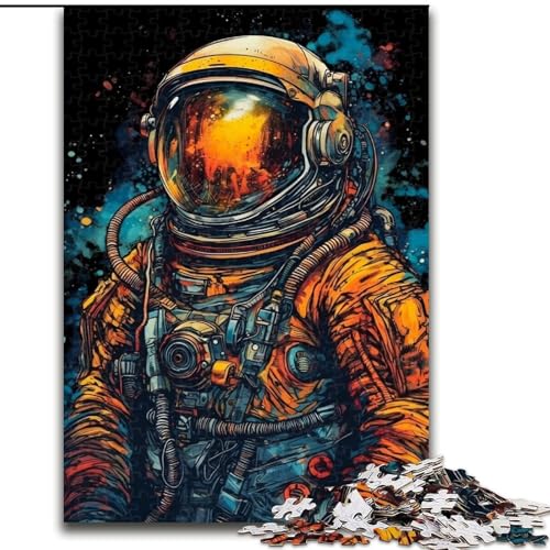 Puzzle für Erwachsene, 1000 Teile, Astronautenporträtkunst, schwierige Puzzles für Erwachsene, Lernspiele, Heimdekoration (Größe 50x75cm) von WGLINGX