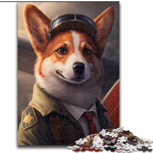 Puzzle für Erwachsene, 1000 Teile, Aviator Corgi, Puzzle für Erwachsene, 1000 Teile, Aktivität für Erwachsene und die Familie, DIY-Heimdekoration, Geschenk, Größe 26x38cm Puzzle für Erwachsene, 1000 Teile, Aviator Corgi, Puzzle für Erwachsene, 1000 Teile, Aktivität für Erwachsene und die Familie, DIY-Heimdekoration, Geschenk, Größe 26x38cm von WGLINGX
