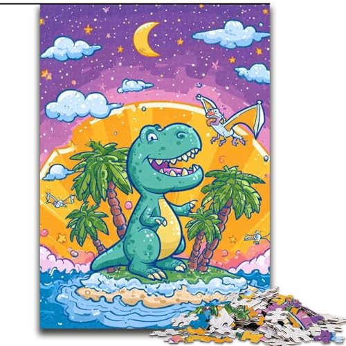 Puzzle für Erwachsene, 1000 Teile, Baby-Dinosaurier-Puzzle aus Pappe, für Erwachsene, Familienaktivitätsspiel für Teenager, anspruchsvolles Denkspiel (Größe 26x38cm) von WGLINGX