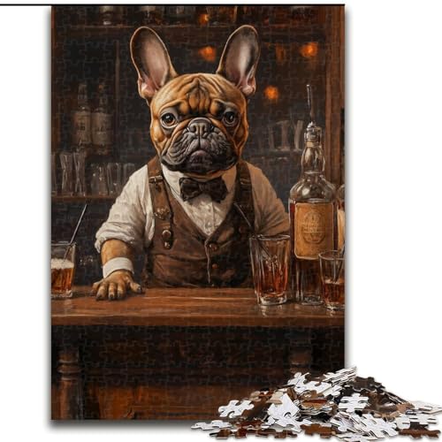 Puzzle für Erwachsene, 1000 Teile, Bar Bulldog, Puzzle 1000 Teile, Heimdekorationsgeschenk, Denkspiel (Größe 26x38cm) von WGLINGX