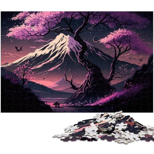 Puzzle für Erwachsene, 1000 Teile, Berg-Puzzle im japanischen Stil, Spaß für die ganze Familie, Geschenke für Freunde und Familie, für Teenager ab 14 Jahren (Größe 38 x 26 cm) von WGLINGX