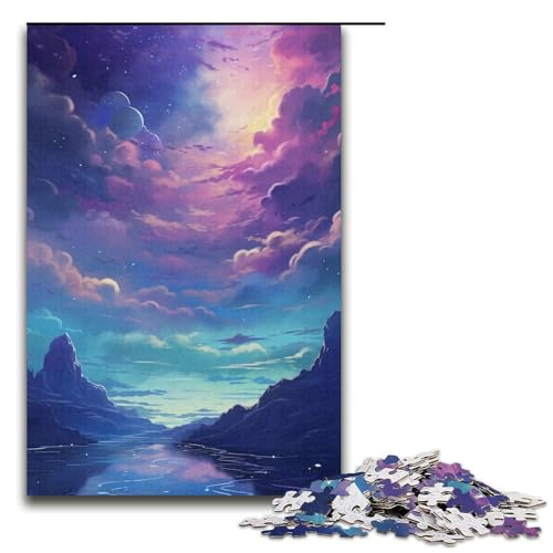 Puzzle für Erwachsene, 1000 Teile, Berg der Träume, tolles Geschenk für Teenager ab 14 Jahren (Größe 38 x 26 cm) von WGLINGX