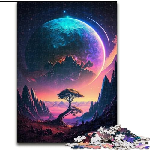 Puzzle für Erwachsene, 1000 Teile, Berglandschaft, Holzpuzzle für Erwachsene, DIY-Heimdekoration, Denkspiel für Teenager (Größe 50x75cm) von WGLINGX