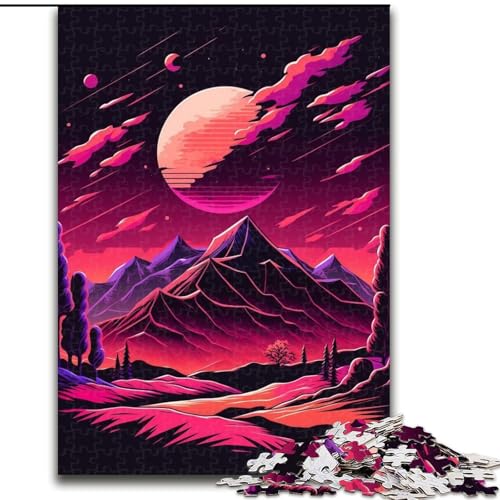 Puzzle für Erwachsene, 1000 Teile, Berglandschaft, schwierige Puzzles für Erwachsene für Jugendliche, Lernspiele, Geschenke (Größe 26x38cm) von WGLINGX