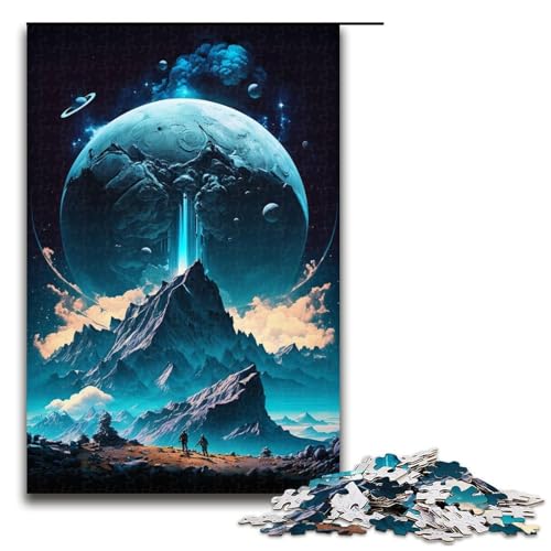 Puzzle für Erwachsene, 1000 Teile, Berglandschaftspuzzle für Erwachsene, Holzpuzzle, Lernspiel (Größe 50 x 75 cm) von WGLINGX