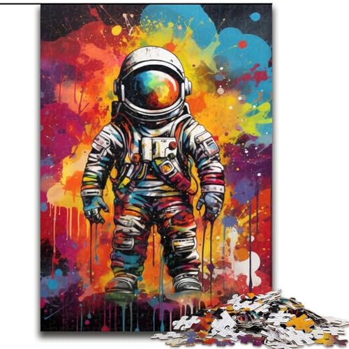 Puzzle für Erwachsene, 1000 Teile, Bienen-Graffiti-Malerei, Holzpuzzle, pädagogisches und unterhaltsames Indoor-Spiel für die Heimdekoration (Größe 50x75cm) von WGLINGX