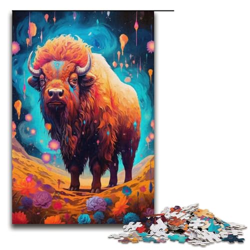 Puzzle für Erwachsene, 1000 Teile, Bison Steht im Berg, Puzzle für Erwachsene, Papppuzzle, Lernspiel, Herausforderungsspielzeug, 38 x 26 cm Puzzle für Erwachsene, 1000 Teile, Bison Steht im Berg, Puzzle für Erwachsene, Papppuzzle, Lernspiel, Herausforderungsspielzeug, 38 x 26 cm von WGLINGX