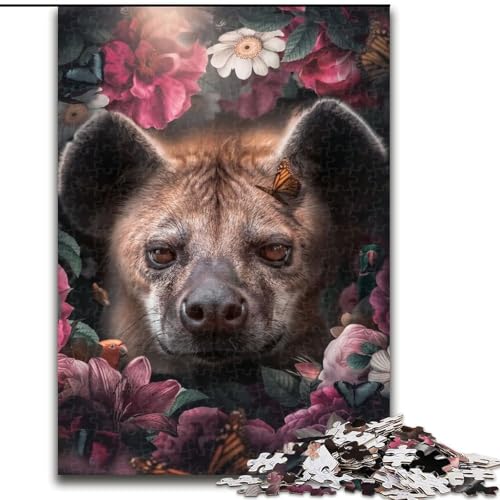 Puzzle für Erwachsene, 1000 Teile, Blumenhyäne, Holzpuzzle, Geburtstage, Weihnachten, Halloween, Erntedankfest, Ostern, Größe 26x38cm Puzzle für Erwachsene, 1000 Teile, Blumenhyäne, Holzpuzzle, Geburtstage, Weihnachten, Halloween, Erntedankfest, Ostern, Größe 26x38cm von WGLINGX
