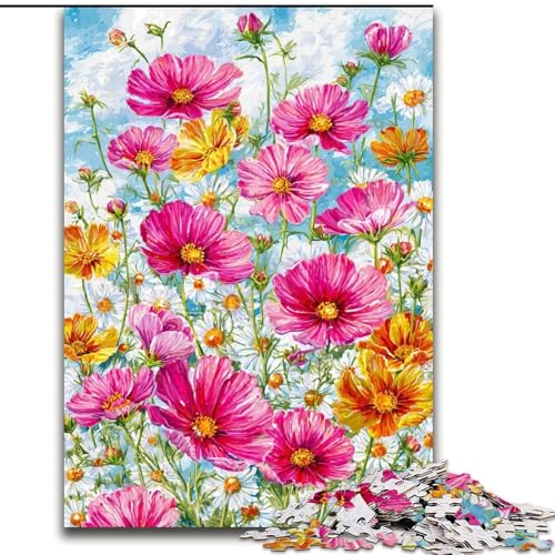 Puzzle für Erwachsene, 1000 Teile, Blumenkunst, 1000 Teile, Puzzle-Geschenke, entspannende Unterhaltung, Heimdekoration (Größe 50x75cm) von WGLINGX