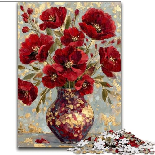 Puzzle für Erwachsene, 1000 Teile, Blumenkunst, anspruchsvolle Puzzles, Spaß für die ganze Familie, Basteln, perfekt für Geburtstage, Feiertage (Größe 26x38cm) von WGLINGX