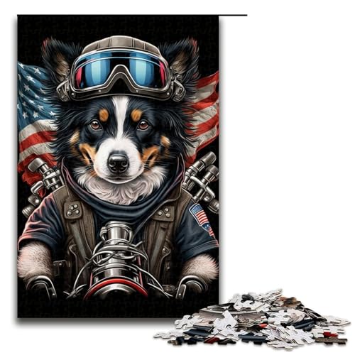 Puzzle für Erwachsene, 1000 Teile, Border Collie-Puzzle – anspruchsvolles Spiel, 50 x 75 cm von WGLINGX