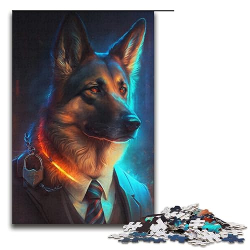 Puzzle für Erwachsene, 1000 Teile, Boss-Giraffe, Puzzle für Erwachsene, Kartonpuzzle, anspruchsvolles Spiel, 14,96 x 10,24 Zoll von WGLINGX