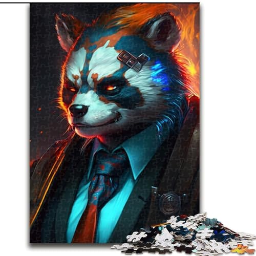 Puzzle für Erwachsene, 1000 Teile, Boss Raccoon, unmögliches Puzzle für Erwachsene, Kinder ab 14 Jahren (Größe 26x38cm) von WGLINGX