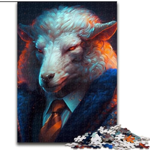 Puzzle für Erwachsene, 1000 Teile, Boss Sheep, Unmögliches Puzzle für Erwachsene, Kinder ab 14 Jahren (Größe 26x38cm) von WGLINGX
