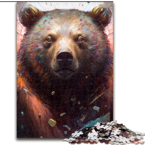 Puzzle für Erwachsene, 1000 Teile, Braunbär-Malerei, Karton-Puzzle, Geburtstage, Weihnachten, Halloween, Thanksgiving, Ostern, Größe 26x38cm Puzzle für Erwachsene, 1000 Teile, Braunbär-Malerei, Karton-Puzzle, Geburtstage, Weihnachten, Halloween, Thanksgiving, Ostern, Größe 26x38cm von WGLINGX