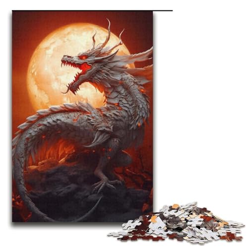 Puzzle für Erwachsene, 1000 Teile, Brave Dragon, Puzzle für Erwachsene, Kartonpuzzle, anspruchsvolles Spiel, 14,96 x 10,24 Zoll von WGLINGX