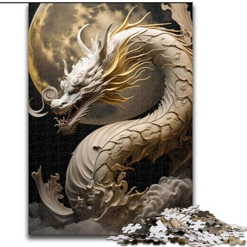 Puzzle für Erwachsene, 1000 Teile, Brave Dragon, Puzzle für Erwachsene, anspruchsvolles Denkspiel für Teenager, perfekt als Heimdekoration oder Geschenk, Größe 26x38cm von WGLINGX