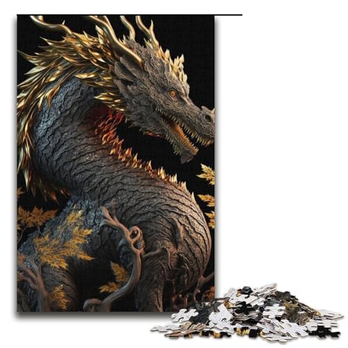 Puzzle für Erwachsene, 1000 Teile, Brave Dragon, anspruchsvolles Spiel, 38 x 26 cm Puzzle für Erwachsene, 1000 Teile, Brave Dragon, anspruchsvolles Spiel, 38 x 26 cm von WGLINGX