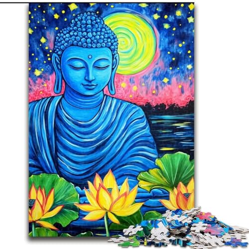 Puzzle für Erwachsene, 1000 Teile, Buddha, 1000 Teile, Puzzle für Erwachsene, Lernspiel, Herausforderungsspielzeug (Größe 50x75cm) von WGLINGX