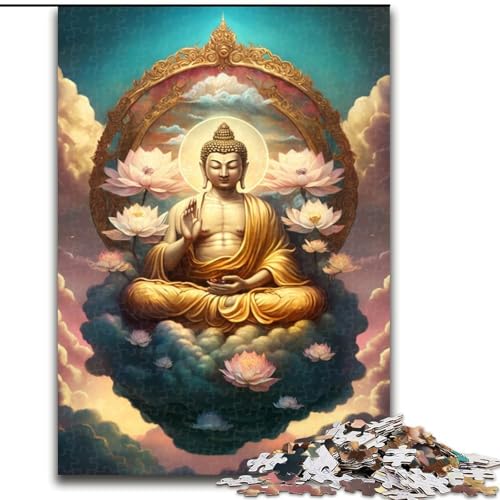 Puzzle für Erwachsene, 1000 Teile, Buddha, 1000-teiliges Puzzle für Erwachsene für Jugendliche ab 14 Jahren, Heimdekoration (Größe 26x38cm) von WGLINGX