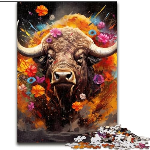 Puzzle für Erwachsene, 1000 Teile, Buffalo-Puzzle für Erwachsene, 1000 Teile, ideal für Familienspaß Feiertage, Geburtstage (Größe 26x38cm) von WGLINGX