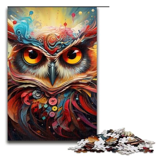 Puzzle für Erwachsene, 1000 Teile, Bunte Eule, Puzzle für Teenager, Holzpuzzle, Heimkunstdekor, 19,69 x 29,53 Zoll Puzzle für Erwachsene, 1000 Teile, Bunte Eule, Puzzle für Teenager, Holzpuzzle, Heimkunstdekor, 19,69 x 29,53 Zoll von WGLINGX