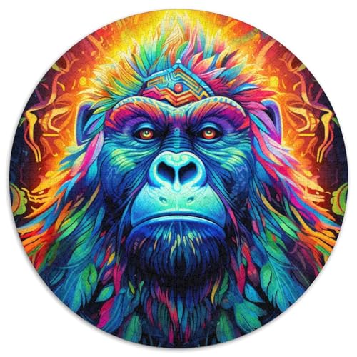 Puzzle für Erwachsene, 1000 Teile, Bunte Gorillas, Karton-Puzzle, Spielzeug, Geschenk, pädagogisches, intellektuelles, entspannendes Familienspiel (67,5 x 67,5 cm) von WGLINGX
